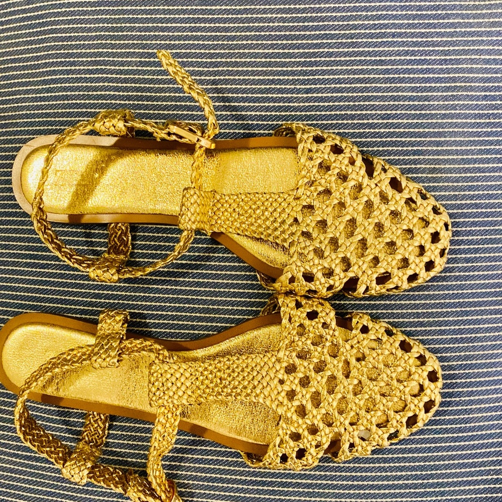 Zara metallic sandals